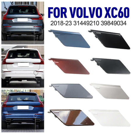 Towbar Hole Protective Cover Rear Bumper For VOLVO XC60 2018-23 39849034 31449210 Night Silver, ABS material, Silver Color