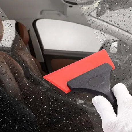Small rubber squeegee 5 inch window squeegee red, 1, Silicone + Rubber material, automotive replacement use, vehicle maintenance accessory, Red Color