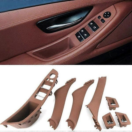 For 5 Series F10 F11 520D 525D 530D 535I LHD Door Handle (Black), ABS material, direct exterior replacement, vehicle trim repair, Black Color