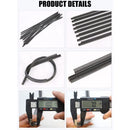 Cuttable Windshield Wiper Blades, Replacement Rubber, Prevents Glass Damage, 8 Pieces, 700 mm (Wipers Not Included)