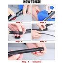 Cuttable Windshield Wiper Blades, Replacement Rubber, Prevents Glass Damage, 8 Pieces, 700 mm (Wipers Not Included)