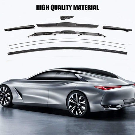 Cuttable Windshield Wiper Blades, Replacement Rubber, Prevents Glass Damage, 8 Pieces, 700 mm (Wipers Not Included)