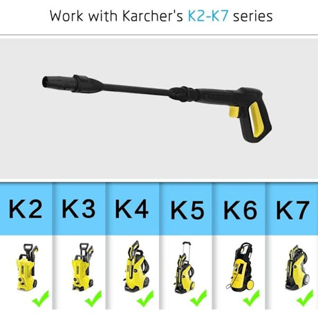 High pressure washer gun for Karcher K2 K3 K4 K5 K6 K7 Karcher, Brass + Plastic material, car washing and detailing