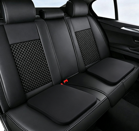 Crystal velvet seat cushion, ergonomic memory foam seat cushion, suitable for cars, comfortable and relieves tailbone pressure-black 40*40*4 cm