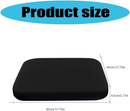 Crystal velvet seat cushion, ergonomic memory foam seat cushion, suitable for cars, comfortable and relieves tailbone pressure-black 45*45*4.5cm