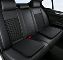 Crystal velvet seat cushion, ergonomic memory foam seat cushion, suitable for cars, comfortable and relieves tailbone pressure-black 45*45*4.5cm