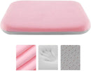 Crystal velvet seat cushion, ergonomic memory foam seat cushion, suitable for cars, comfortable and relieves tailbone pressure-pink 40*40*4 cm