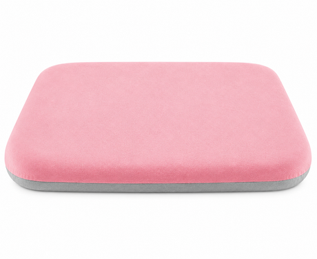 Crystal velvet seat cushion, ergonomic memory foam seat cushion, suitable for cars, comfortable and relieves tailbone pressure-pink 45*45*4.5cm