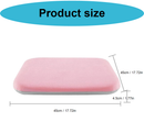 Crystal velvet seat cushion, ergonomic memory foam seat cushion, suitable for cars, comfortable and relieves tailbone pressure-pink 45*45*4.5cm