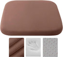 Crystal velvet seat cushion, ergonomic memory foam seat cushion, suitable for cars, comfortable and relieves tailbone pressure-brown 40*40*4 cm