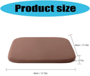 Crystal velvet seat cushion, ergonomic memory foam seat cushion, suitable for cars, comfortable and relieves tailbone pressure-brown 45*45*4.5cm
