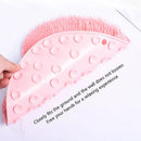 Shower Foot Massager Scrubber, Silicone Bath Massage Cushion Brush Anti-Slip for Lazy Wash Feet, Improves Foot Circulation pink