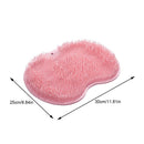 Shower Foot Massager Scrubber, Silicone Bath Massage Cushion Brush Anti-Slip for Lazy Wash Feet, Improves Foot Circulation pink