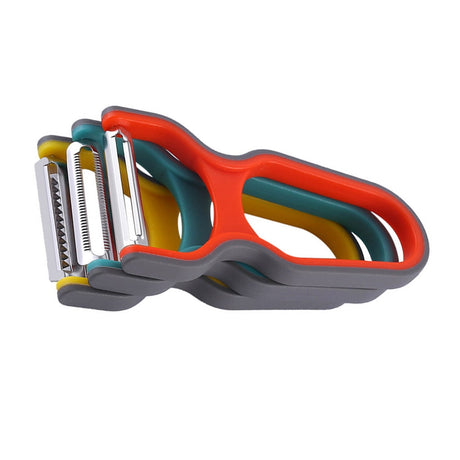 3 Pieces Vegetable Peeler Set For Potato Fruit Non-Slip Home Kitchen Peeling Tool Random Color