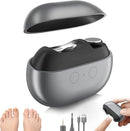 Smart Nail Clippers, Electric Toenail Clippers for Seniors and Babies, 2026 3-in-1 Electric Nail Clippers and Polisher (with LED Light, USB Port, and Nail Clipper Storage Case) (Black) Black
