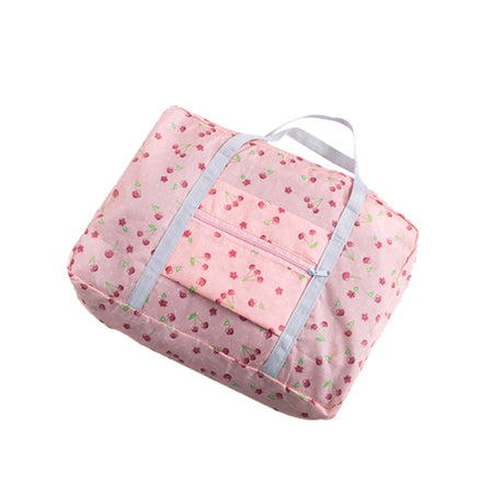 Foldable Travel Duffel Bag Tote Carry On Luggage Sport Duffle Week-ender Overnight For Women And Girls B-Pink