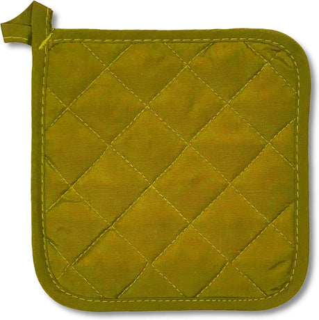 5Pcs Kitchen Pot Holders Set Heat Resistant Pure Cotton Potholders Kit Trivets Large Coasters Hot Pads Pot Holders for Everyday Cooking and Baking by 6.5 x 6.5 Inch Sage