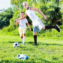 HEQUSIGNS 3 Pairs Kids Soccer Socks,Boys Girls Long Hockey Rugby Socks,Unisex Anti-slip Towel Bottom Football Socks for Children Aged 4-13 to Playing Sports Black+Blue+White