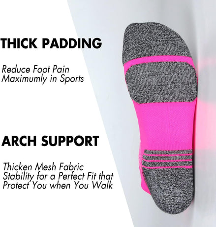 Tsoduce 5 Pairs Athletic Ankle Womens Socks Running Compression Socks for Women Cozy Low Cut Performance Soft Tab Socks Mix Color 1