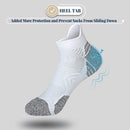 Tsoduce 5 Pairs Athletic Ankle Womens Socks Running Compression Socks for Women Cozy Low Cut Performance Soft Tab Socks White