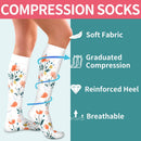 6Pairs Compression Socks for Women and Men - Best for Circulation, Running, Athletic, Recover, Nurse, Travel S/M 10 Black 5 Pairs/White