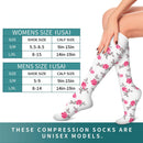 6Pairs Compression Socks for Women and Men - Best for Circulation, Running, Athletic, Recover, Nurse, Travel L/XL 21 Pink 5 Pairs/White