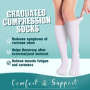 6Pairs Compression Socks for Women and Men - Best for Circulation, Running, Athletic, Recover, Nurse, Travel S/M 24 Purple Series
