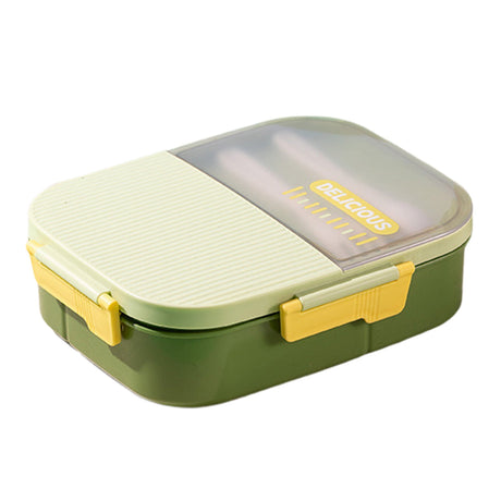 Xuniizn Bento Box Adult Lunch Box, Containers for Adults Men Women, Lunchable Food Container with Utensils, Sauce Jar, Muffin Liners, Microwave & Dishwasher Safe Green#2