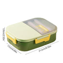 Xuniizn Bento Box Adult Lunch Box, Containers for Adults Men Women, Lunchable Food Container with Utensils, Sauce Jar, Muffin Liners, Microwave & Dishwasher Safe Green