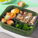 Xuniizn Bento Box Adult Lunch Box, Containers for Adults Men Women, Lunchable Food Container with Utensils, Sauce Jar, Muffin Liners, Microwave & Dishwasher Safe Green