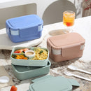 Xuniizn Bento Box Adult Lunch Box, Containers for Adults Men Women, Lunchable Food Container with Utensils, Sauce Jar, Muffin Liners, Microwave & Dishwasher Safe Green
