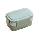 Xuniizn Bento Box Adult Lunch Box, Containers for Adults Men Women, Lunchable Food Container with Utensils, Sauce Jar, Muffin Liners, Microwave & Dishwasher Safe Green