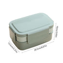 Xuniizn Bento Box Adult Lunch Box, Containers for Adults Men Women, Lunchable Food Container with Utensils, Sauce Jar, Muffin Liners, Microwave & Dishwasher Safe Green