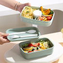 Xuniizn Bento Box Adult Lunch Box, Containers for Adults Men Women, Lunchable Food Container with Utensils, Sauce Jar, Muffin Liners, Microwave & Dishwasher Safe Green