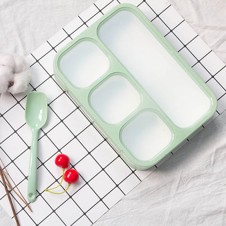 Xuniizn Bento Box Adult Lunch Box, Containers for Adults Men Women, Lunchable Food Container with Utensils, Sauce Jar, Muffin Liners, Microwave & Dishwasher Safe Green#4