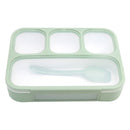 Xuniizn Bento Box Adult Lunch Box, Containers for Adults Men Women, Lunchable Food Container with Utensils, Sauce Jar, Muffin Liners, Microwave & Dishwasher Safe Green
