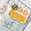 Xuniizn Bento Box Adult Lunch Box, Containers for Adults Men Women, Lunchable Food Container with Utensils, Sauce Jar, Muffin Liners, Microwave & Dishwasher Safe Green