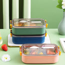 Xuniizn Bento Box Adult Lunch Box, Containers for Adults Men Women, Lunchable Food Container with Utensils, Sauce Jar, Muffin Liners, Microwave & Dishwasher Safe Green