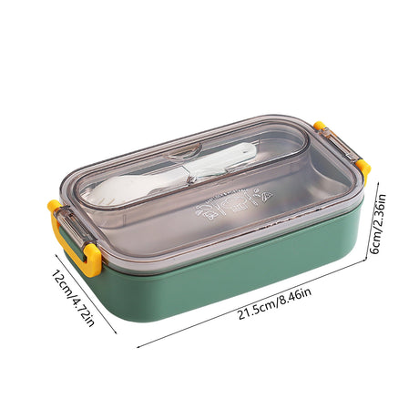 Xuniizn Bento Box Adult Lunch Box, Containers for Adults Men Women, Lunchable Food Container with Utensils, Sauce Jar, Muffin Liners, Microwave & Dishwasher Safe Green#5