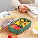 Xuniizn Bento Box Adult Lunch Box, Containers for Adults Men Women, Lunchable Food Container with Utensils, Sauce Jar, Muffin Liners, Microwave & Dishwasher Safe Green