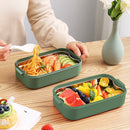 Xuniizn Bento Box Adult Lunch Box, Containers for Adults Men Women, Lunchable Food Container with Utensils, Sauce Jar, Muffin Liners, Microwave & Dishwasher Safe Green