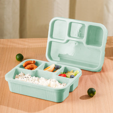 Xuniizn Bento Box Adult Lunch Box, Containers for Adults Men Women, Lunchable Food Container with Utensils, Sauce Jar, Muffin Liners, Microwave & Dishwasher Safe Green#6