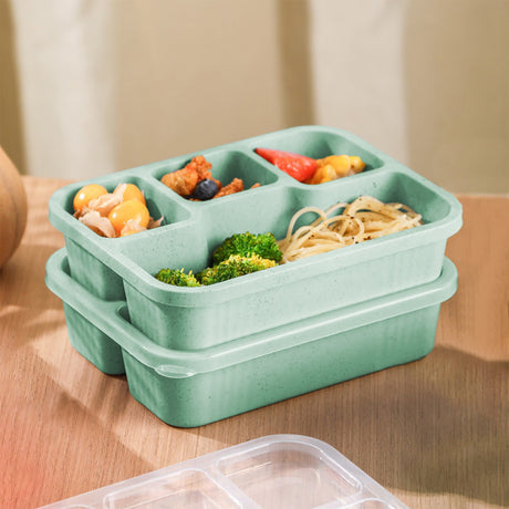 Xuniizn Bento Box Adult Lunch Box, Containers for Adults Men Women, Lunchable Food Container with Utensils, Sauce Jar, Muffin Liners, Microwave & Dishwasher Safe Green#6