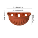 Tyidzon Semi-Circular Hanging Planters for Indoor Outdoor Plants, Wall Mount Flower Pot Holder Hanger for Indoor and Outdoor Use Brown