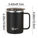 Insulated Coffee Mug with Handle & Lid - 17oz Stainless Steel Travel Tumbler, Double Wall Vacuum (Black) by PALIFEUR 01_【Limited Edition】 2026 New Model Smart Coffee Mug