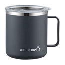 Insulated Coffee Mug with Handle & Lid - 17oz Stainless Steel Travel Tumbler, Double Wall Vacuum (Black) by PALIFEUR 06_【Enhanced Insulation】 Heat-Resistant Handle Coffee Mug