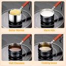 Bakeware Clearance! JWDX Oil Pouring Pot 80Ml, Stainless Steel Pan Mini Milk Warmer Pot Soup Pan with Wooden Handle Small Saucepan for Butter Warmer Heating Milk Cooking A