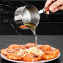 Bakeware Clearance! JWDX Oil Pouring Pot 80Ml, Stainless Steel Pan Mini Milk Warmer Pot Soup Pan with Wooden Handle Small Saucepan for Butter Warmer Heating Milk Cooking A