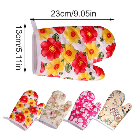 Oven Mitts Clearance! JWDX Baking Oven Gloves Sunflower on White Background, Oven Oven Heat Oven Glove Polyester Floral Printed Pot Holder Microwave Glove Thickened Microwave Bakeware D