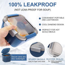 Food Storage, Light Meal Salad Box Japanese Style Double Layer Compartment Lunch Box, Kitchen Supplies , 1Pc Portable Box and Salad Bowl Combo Keep Your Food Fresh and Organized Blue